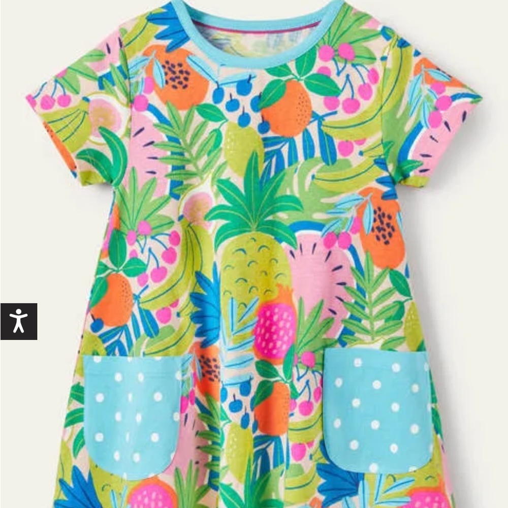 NWOT Mini Boden Short-Sleeved Printed Tunic